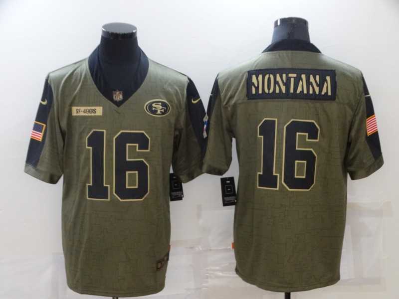 Nike 49ers 16 Joe Montana Olive 2021 Salute To Service Limited Jersey Dzhi,We sell and wholesale Nike 49ers 16 Joe Montana Olive 2021 Salute To Service Limited Jersey Dzhi on line form chian!